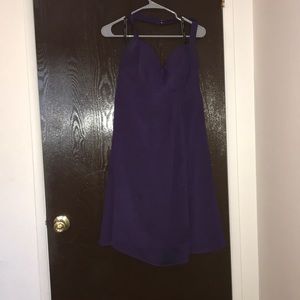 A eggplant halter dress, tea length